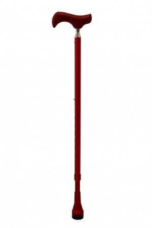 【枴杖屋】魔術手杖組 360度防滑避震伸縮枴杖/健走登山杖 紅色