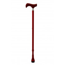 【枴杖屋】魔術手杖組 360度防滑避震伸縮枴杖/健走登山杖 紅色